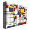 22" x 32" Mondrian World Map by Michael Tompsett - Trademark Fine Art: Contemporary Geometric Canvas, Unframed - 2 of 4