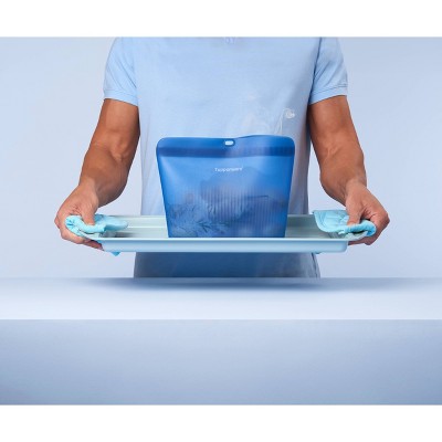 Tupperware 4pc Ultimate Silicone Bag Set: Reusable Food Storage, Dishwasher-Safe, Multicolored