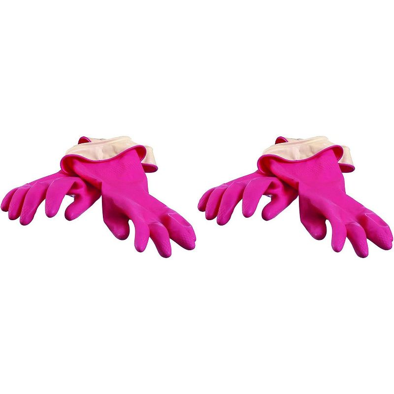 Casabella Premium Waterblock Cleaning Gloves Pink - 2 Pair (4 Gloves), 1 of 7