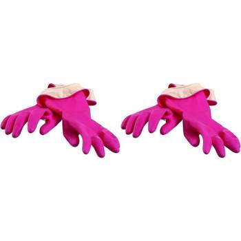 Casabella Premium Waterblock Cleaning Gloves Pink - 2 Pair (4 Gloves)