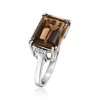 Ross-Simons 6.00 Carat Smoky Quartz Ring With White Zircons in Sterling Silver - 3 of 4