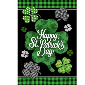 Briarwood Lane St. Patrick's Day House Flag 40x28 For Outdoor Scattered Shamrocks For St. Patrick's Day House Flag - 1 of 4