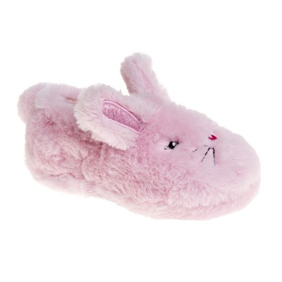 Pink fluffy hot sale bunny slippers