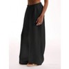 Coolmee Women Casual Loose Cotton Linen Texture Drawsting Elastic Waist Tie Wide Leg Pants With Pockets - 2 of 4