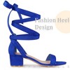 Perphy Women's Fashion Summer Open Toe Block Heel Lace Up Sandals - 4 of 4
