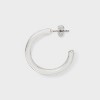 Rhodium Classic Hoop Earring Set 3pc - A New Day™ Silver - 3 of 3