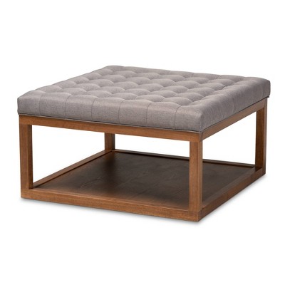 Alvere Cocktail Ottoman Gray walnut Baxton Studio Target