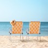 DOMETOUR Set of 2 Webbed Folding Beach Chairs, Outdoor Patio Lawn Foldable Chairs for Camping Fishing Yard Poolside BBQ - 4 of 4