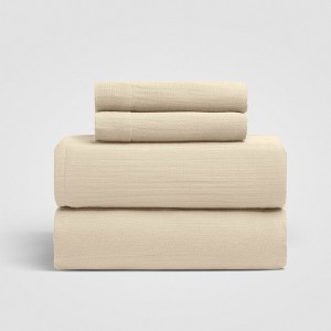 Crane Home | Dune Crinkled Comfort 4-Piece Sheet Set (Sandstone) - 1 of 4