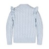 Girls' Organic Long Sleeve Mock Neck Sweater with Ruffle, Kids - 3 of 3