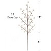 Floral Home 17" White Berry Spray with 35 Lifelike Berries - Christmas Décor - 12-Piece - 3 of 4
