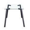 NicBex Dining Table 51" Modern Tempered Glass Rectangular Dining Table with Metal Legs for Dining room - 2 of 4