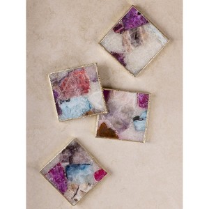 Radiance Composite Agate Coasters, Set of 4 - 1 of 4