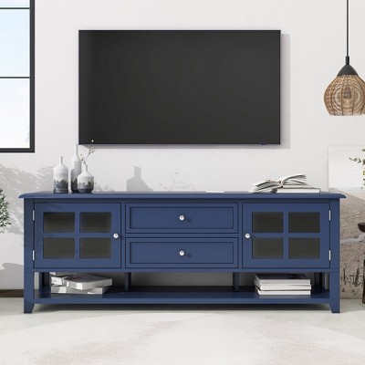 Modern TV Stand For TV Up To 60 Inch Media Console TV Cabinet Entertainment Center With Storage Cabinets Drawers For Living Room