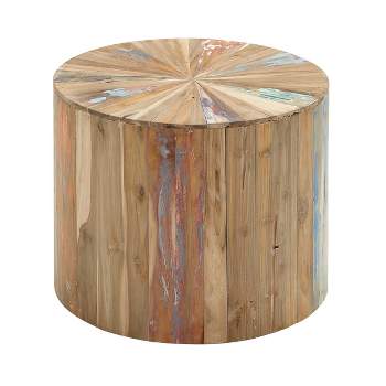 Rustic Reclaimed Wood Accent Table Brown - Olivia & May