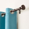 TOWN & COUNTRY EVERYDAY Modern Rounded Cap Single Indoor Curtain Rod and Finial Set - 2 of 2