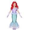 Joyfy Girls' Halloween Mermaid Costume – Complete Princess Dress Set with Wig & Accessories (10 Pieces!) - 3 of 4