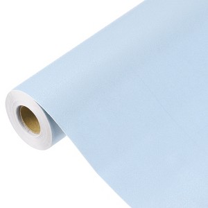 Unique Bargains Wallpaper, Peel and Stick Wallpaper Contact Paper Solid Color Vinyl Self-Adhesive Wall Paper Decorative Sky Blue 394"x15.7" - 1 of 4