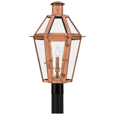 Quoizel Lighting Burdett 3 - Light Post Light in  Aged Copper