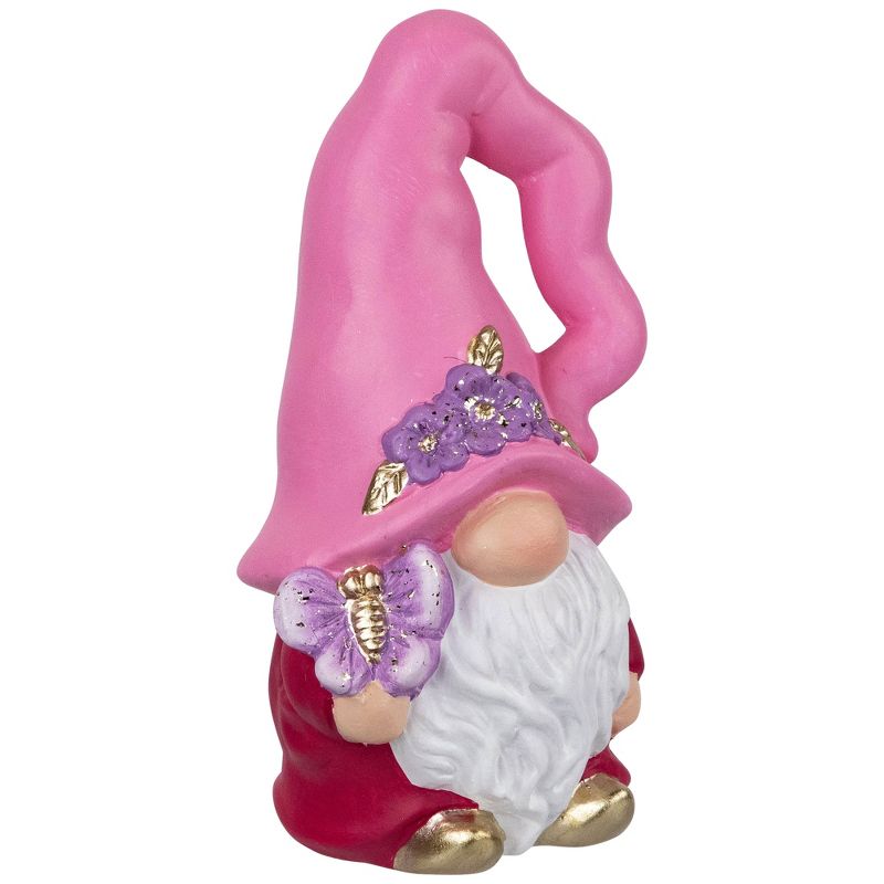 Northlight Spring Gnome Figurine and Butterfly - 7"- Pink and Fuchsia, 4 of 6