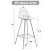 SKRAN Stylish And Comfortable Upholstered Bar Chairs With Metal Legs, Water-Resistant PU Leather,Small Size,Easy To Install For Kitchen,Terrace - 3 of 4