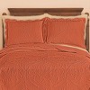Collections Etc Luxe Textured Diamond Design Scalloped Edge Pillow Sham - 2 of 3