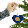 Albany State University Primary Logo Heart Love Wood Christmas Tree Holiday Ornament - 3 of 3
