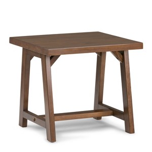 Hawkins Solid Wood End Table Medium Saddle Brown - Wyndenhall
