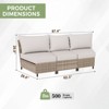 EAGLE PEAK Coastal Vista  3 Piece Curved Outdoor Wicker Sofa, Outdoor Wicker Armless Chair with Cushion - 2 of 4