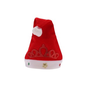 Unique Bargains Christmas Hat Adult Crown Christmas Hat Polyester 11.02"x14.96" 1 Pc - 1 of 4