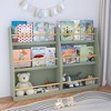 ORRD 3 Tier Kids Book Shelf, Sage Green Book Rack - Wooden Bookcase for Toddlers, Children's Book Storage Organizer for Bedroom & Playroom - 4 of 4