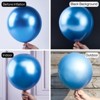 PartyWoo Balloons Metallic Blue Chrome 36 18 12 10 5 Inch 100 pcs - 3 of 4