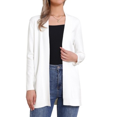 INSPIRE CHIC Women's Casual Open Front Long Sleeve Stretchy Soft Knit Cardigans