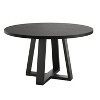Coucheta 47 in Round Dining Table for Dining Room, Kitchen Table for 4 Man, Farmhouse Dinner Table with Wooden Tabletop and Cross Base - 2 of 4