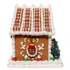 Kurt Adler 9-Inch Battery-Operated Gingerbread House With Santa and Ribbon Candy Roof - 2 of 4