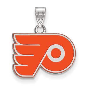 Black Bow Jewelry Sterling Silver Philadelphia Flyers NHL Small Pendant - 1 of 3