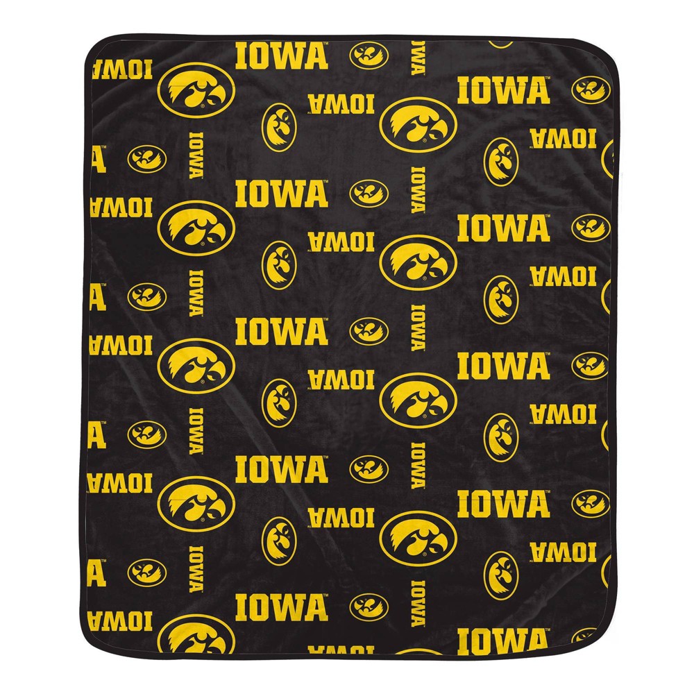 NCAA Iowa Hawkeyes Homefield Flipped Wordmark Throw Blanket