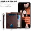 Generic RFID Blocking Slim Bifold Genuine Leather Minimalist Front Pocket Wallets for Men - 3 of 4
