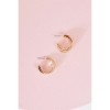 Slickblue Women's Fashion Earrings, Gold Twisted Triple Hoops, Trendy Statement Look, 1" Diameter - 2 of 4