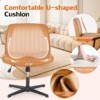 Lyngins Modern Cross-Legged Home Office Desk Chair,Small Swivel Task Chair for Office,Study,Vanity Room,No Wheels - 2 of 4