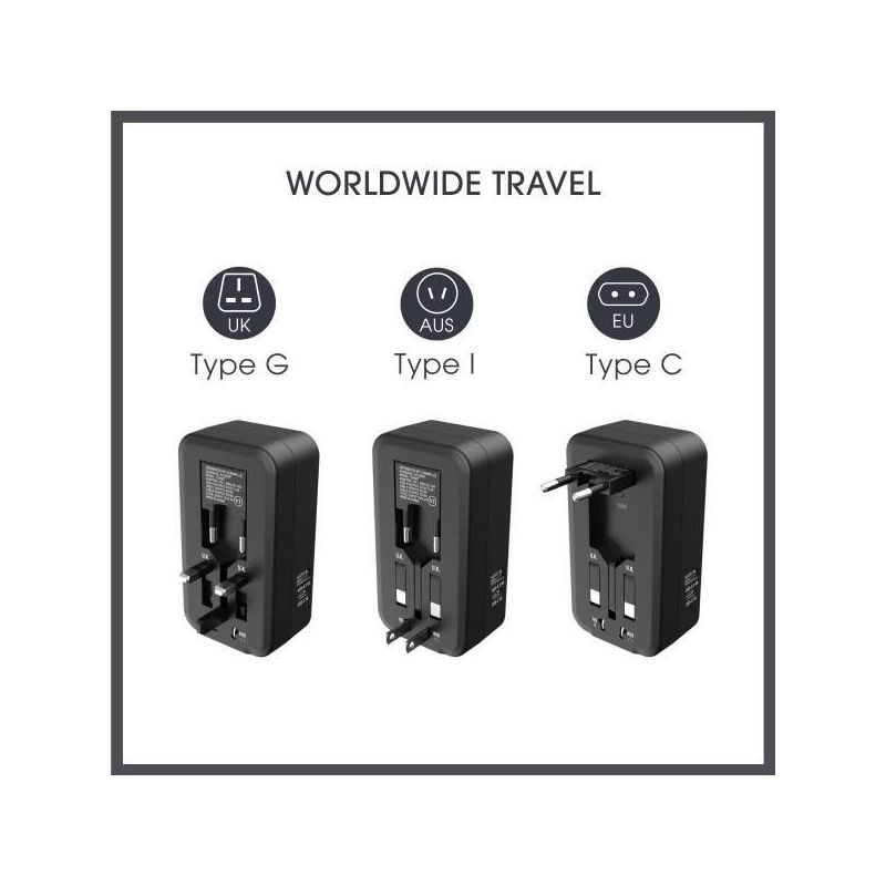 Travel Smart Does-It-All Adapter with Cables &#38; USB-A &#38; C Ports, 5 of 11