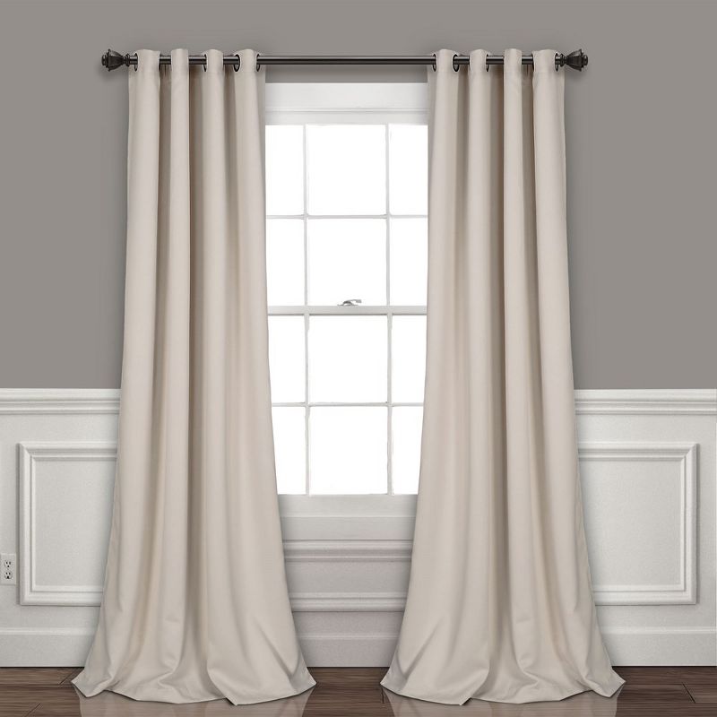 Home Boutique Insulated Grommet Blackout Curtain Panels Wheat Pair Set 52x120, 1 of 2