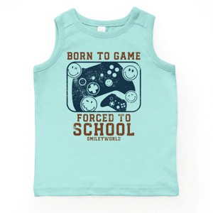 The Juniper Shop SmileyWorld Born To Game Forced To School Youth Tank Top - 1 of 4