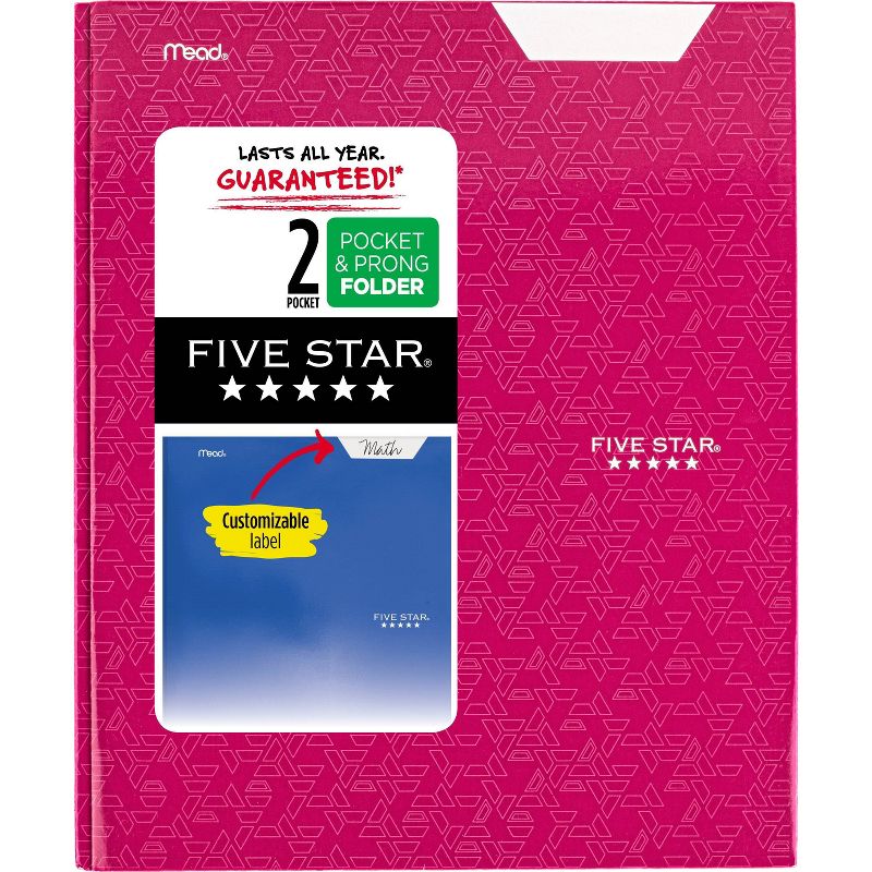 Five Star 2 Pocket Paper Folder with Prongs , 1 of 8