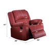 Synthetic Leather Motion Rocker Recliner, Ergonomic Manual Reclining Chair with Pocket Coil Seat - 3 of 4