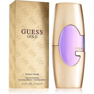 GUESS Gold Eau de Parfum for Women 2.5 oz Spray | Elegant Feminine Scent with Mandarin, Jasmine, Water Lily & Sandalwood | Long-Lasting Fragrance - 1 of 4
