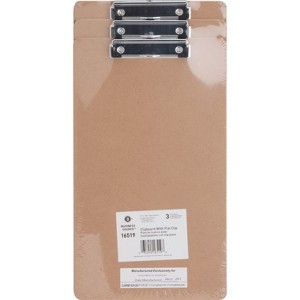 Business Source Clipboard Flat Clip Legal 3/PK Brown 16519 - 1 of 1