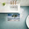 Stupell Industries X Marks The Spot Palms Printed Plush Bath Mat And Bath Rug, Design By Denise Brown, 18"X30" - 3 of 4