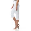 Rekucci Women’s Pull-On Comfort Capri Pants with Back Lacing Detail & Pockets – Mid-Rise Stretch Capris - 2 of 4