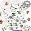 Big Dot of Happiness Tropical Luau - Mini Candy Bar Wrappers, Round Candy Stickers & Circle Stickers - Hawaiian Beach Candy Favor Sticker Kit - 304 Pc - 2 of 4
